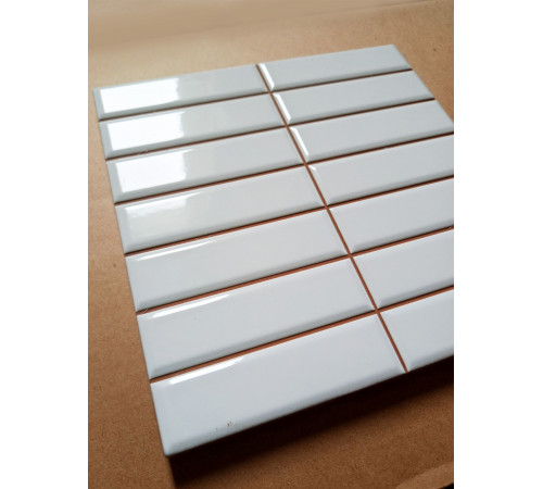 Плитка настенная Liso Brillo Blanco Precorte (2,5x10) 20x20