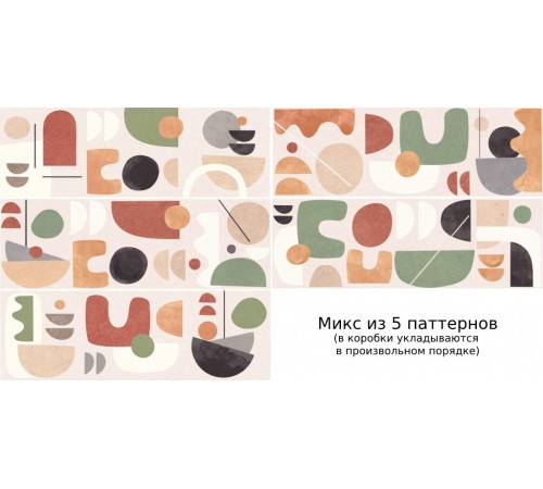 Плитка настенная Wabi-Sabi multi многоцветный 01 30х90