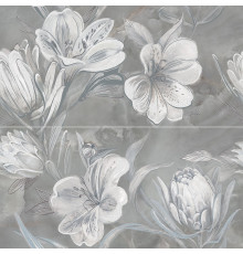 Панно OPALE GREY FLOWER 63х63